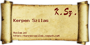 Kerpen Szilas névjegykártya